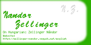 nandor zellinger business card